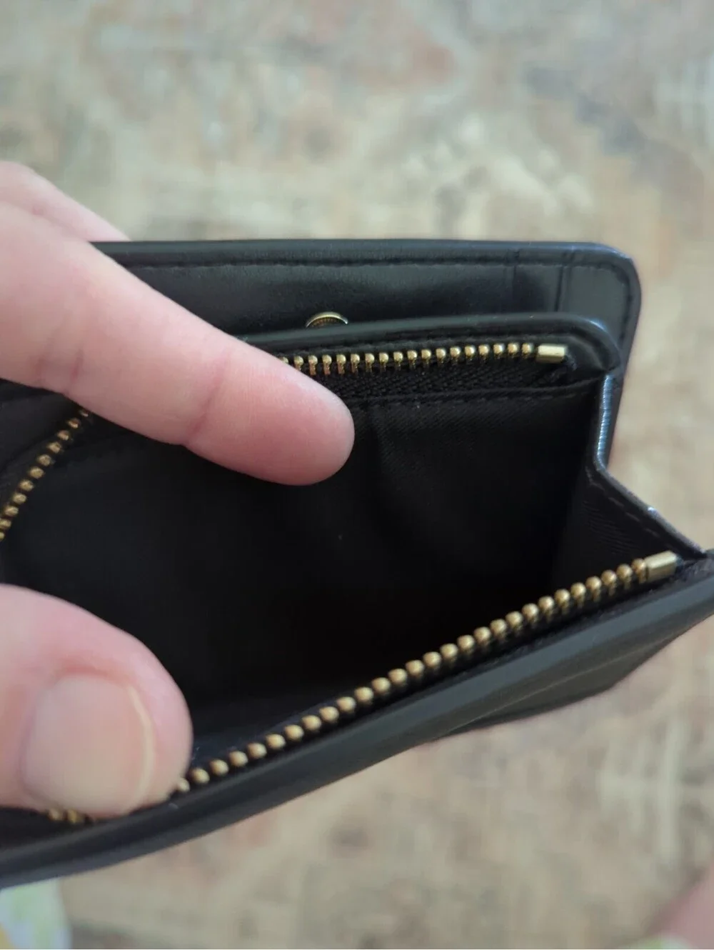 MARC JACOBS Black Saffiano Leather Mini Wallet